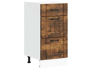 Meuble de rangement, armoire de cuisine lucca chêne fumé bois ingénierie shl1452