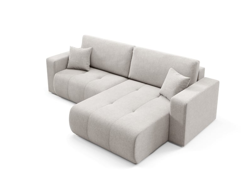 Canapé d'angle convertible molinio l gris - Conforama D