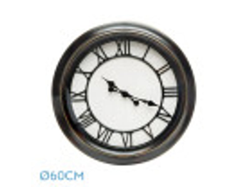  Horloge murale fabrilamp almita ø 60 cm noir 192610027 - Conforama B