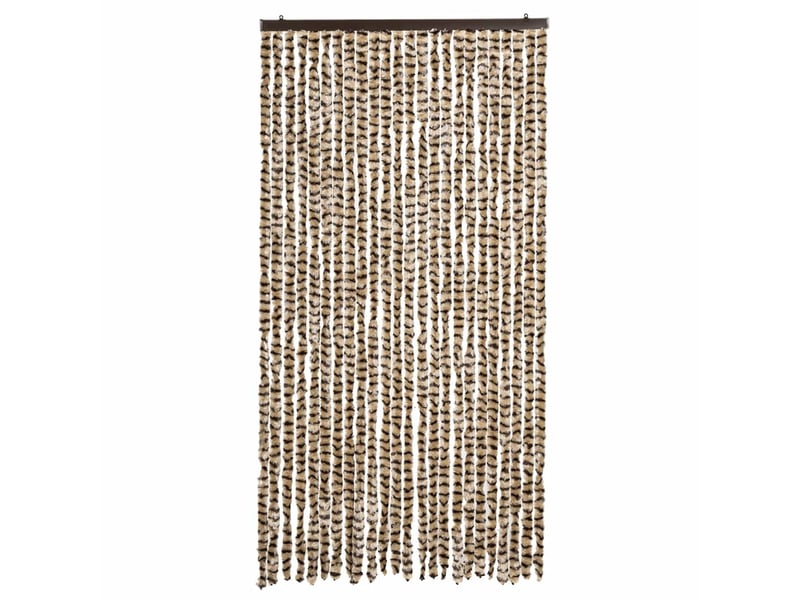  Rideau anti-mouches, moustiquaire beige et marron 100x200 cm chenille cf43497  - Conforama C