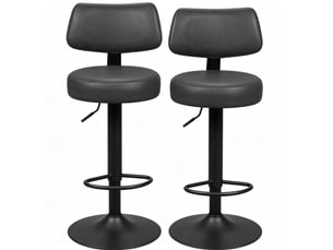 tabouret de bar assise réglable en hauteur <strong>HAUSS SPOLE</strong> - noir hauteur d'assise 63 cm vendu Par paire