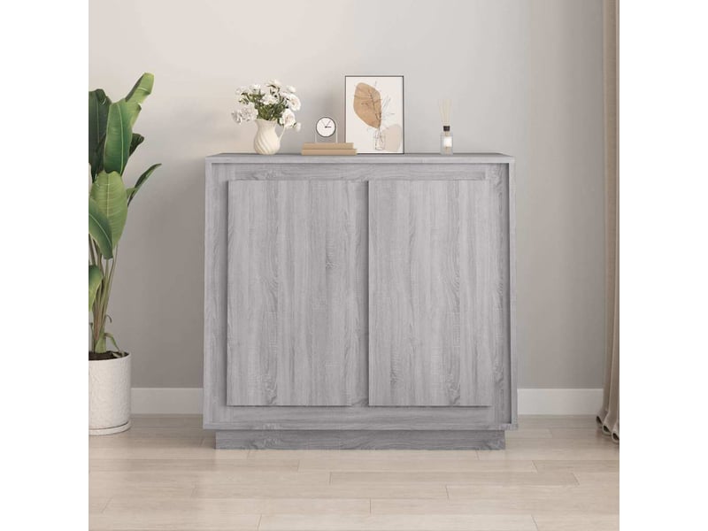  Buffet - bahut - meuble de rangement sonoma gris 80x34x75 cm bois d'ingénierie  - Conforama B