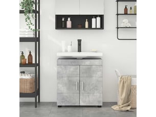 Ensemble d'armoire de salle de bain tulum gris béton cf62984