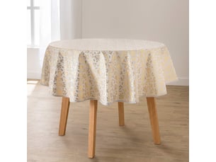 Nappe antitache métallisé capucine 180cm doré