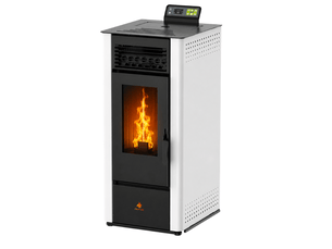 Poêle à granulés chiara 10 kw + télécommande - blanc