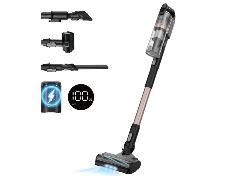  Levoit lvac-300 plus aspirateur balai batterie sec mousse, hepa sans sac 0,75 l 240 w noir, or  - Conforama A