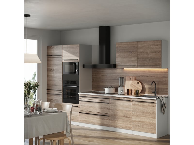 Vicco cuisine, sonomablanc, 340cm plan de travail marbre - Conforama C