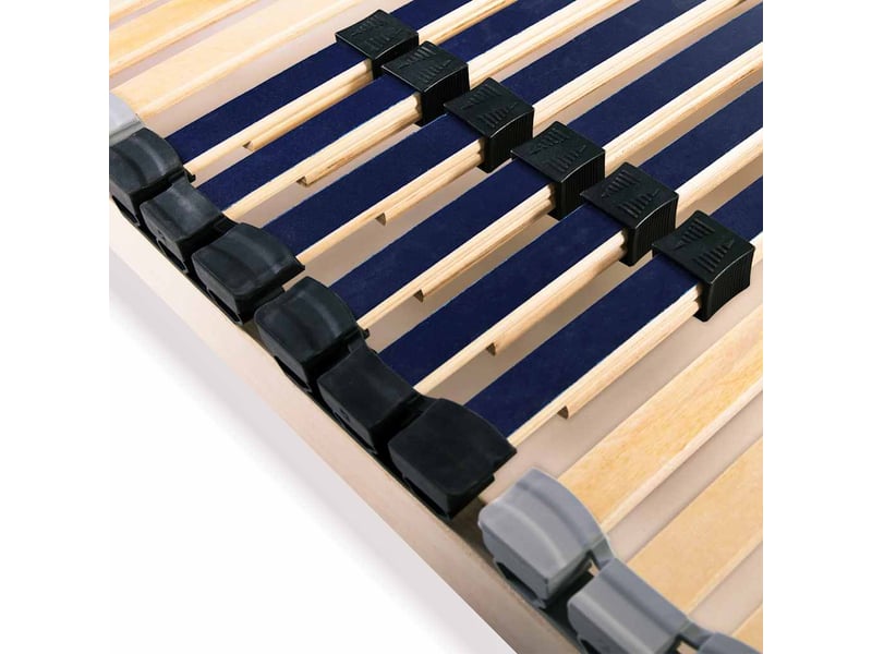  Lit simple- lit adulte -  sommier à lattes sans matelas avec 42 lattes 7 zones 100x200 cm  - Conforama D