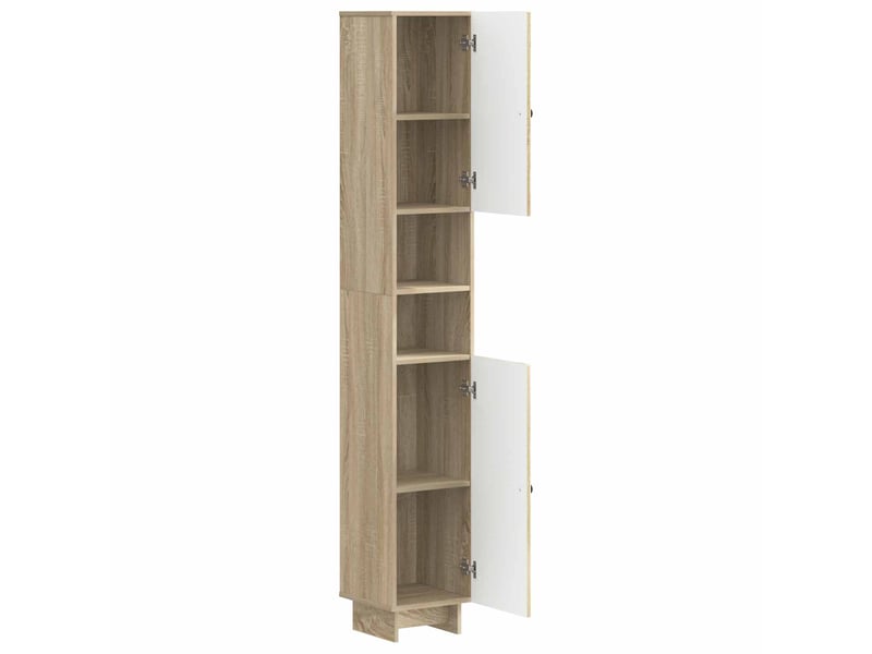  Colonne de salle de bain avec étagère ouverte ede chêne sonoma  - Conforama C