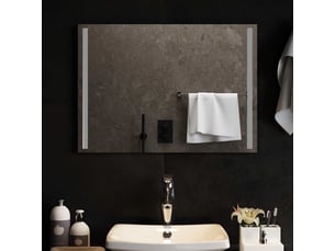 Miroir de salle de bain, miroir de toilette led transparent 70 x 50 cm verre trempé cf62608