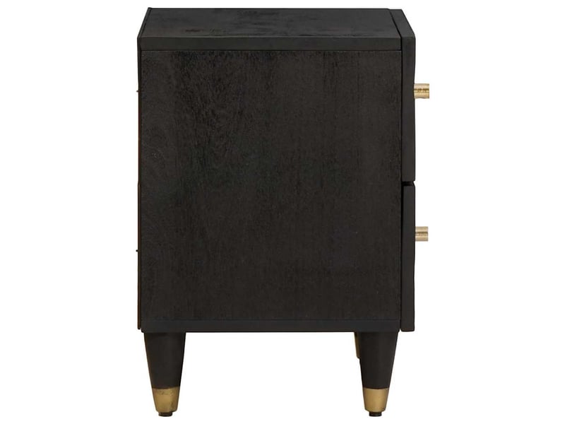  Table de chevet avec tiroir 2 pièces noir 40 x 33 x 46 cm  - Conforama E