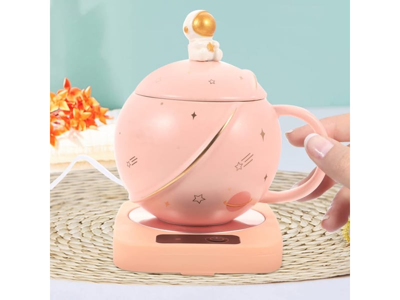  Chauffe-tasse portable - thermostat de tasse usb - coussin chauffant pour lait et thé - adapté au bureau à domicile - rose  - Conforama E