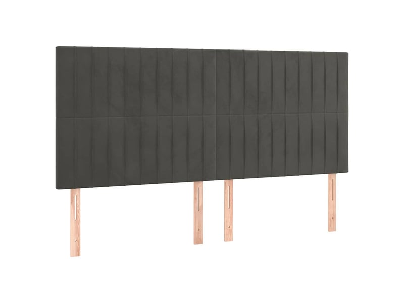  Tête de lit，décoration murale gris foncé 160 x 5 x 118 cm velours shl58022  - Conforama A