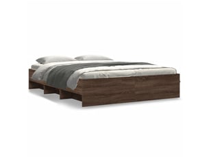Lit 2 places 150x200 cm    coloris marron