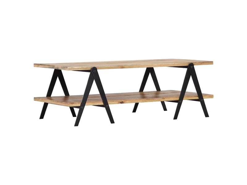  Table basse - table de salon - table à thé 115x60x40 cm bois de manguier massif  - Conforama A
