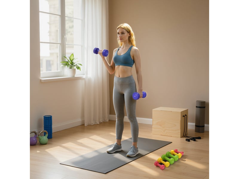  Ensemble d'haltères hexagonaux total 20 kg lot de 8 haltères courts de gym avec revêtement en polyuréthane multicolore  - Conforama D