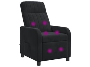 Fauteuil relax manuel VIDAXL Velours noir