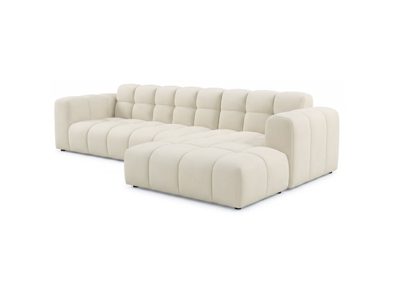 Selsey boloon - canapé d'angle - 300 cm - velours crème Boloon - Conforama C