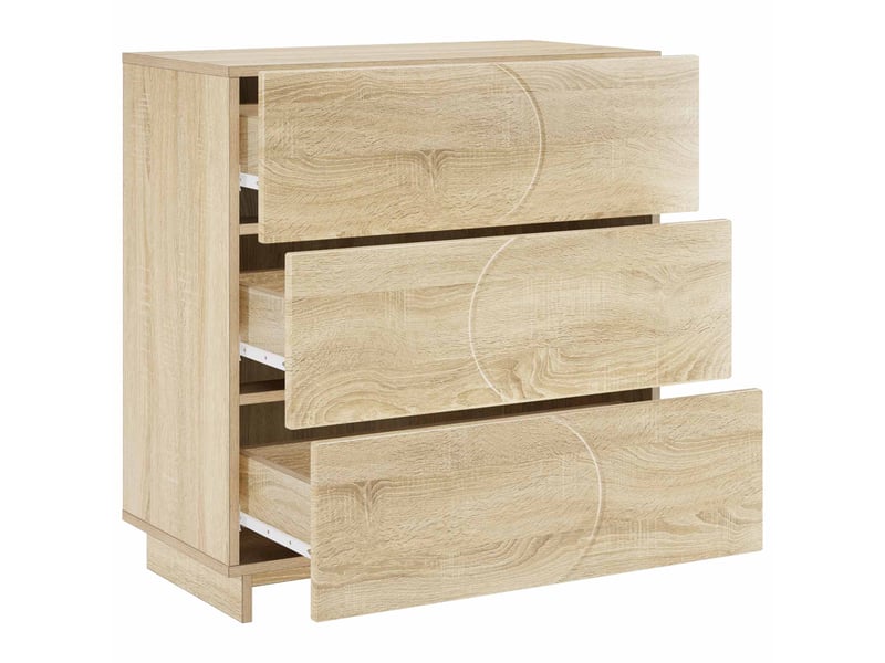  Buffet salon, buffet de rangement chêne sonoma 70x38x75 cm bois d'ingénierie  - Conforama C