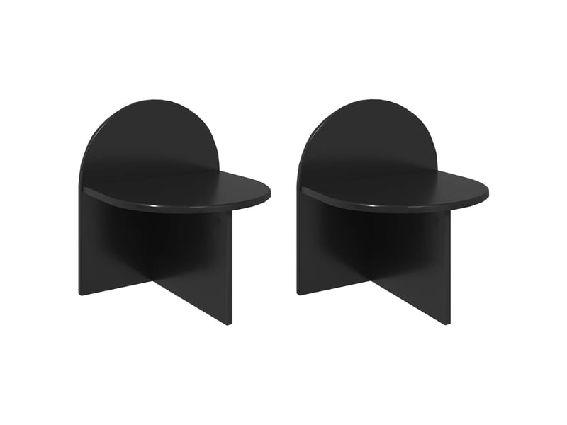  Table de chevet - cabinet de chevet - table de nuit 2 pc chêne noir 40 x 35,5 x 45,5 cm  - Conforama A