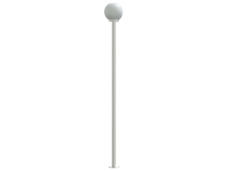  Lampadaires d'extérieur 3 pcs argenté 215 cm acier inoxydable argent 02_0042558  - Conforama E