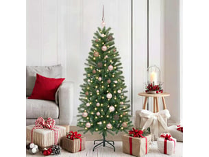 Sapin de noël artificiel, arbre de noël vert 150 cm pe et pvc shl8077