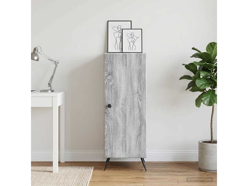 Buffet - bahut - meuble de rangement sonoma gris 33 x 34,5 x 90 cm bois d'ingénierie  - Conforama B