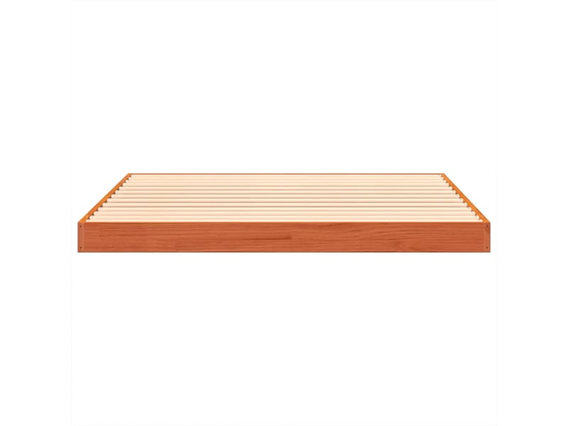  Lit double- lit adulte -  cadre de lit sans matelas  marron 120x190cm bois pin massif  - Conforama D