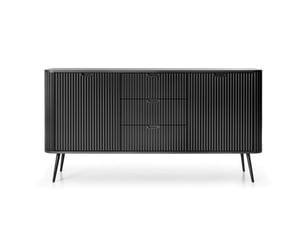 Buffet 2 porte(s) 0 tiroir(s) LOUNGITUDE VELINA - 168 cm coloris noir