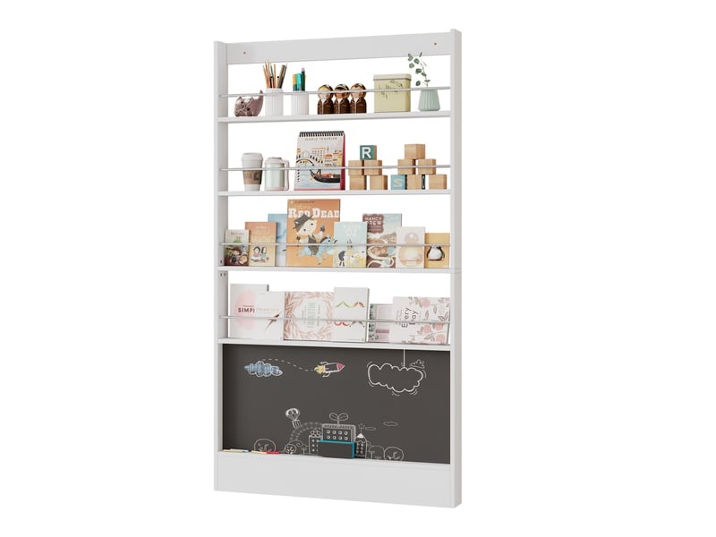  Lot de 2 bibliothèques pour enfants 4 niveaux tableau noir blanc N883P326986W-2 - Conforama B