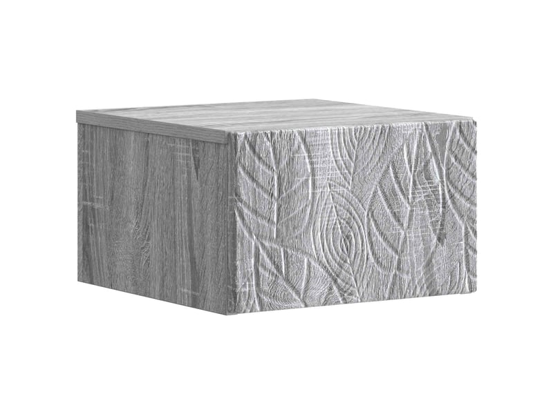  Table de chevet - table d'appoint murale 2 pc sonoma gris 34,5 x 33 x 20 cm  - Conforama C