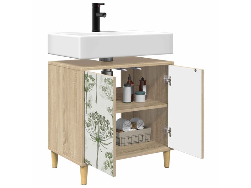  Armoire de salle de bain, meuble de rangement gotha sonoma 60x40x60 cm  - Conforama C