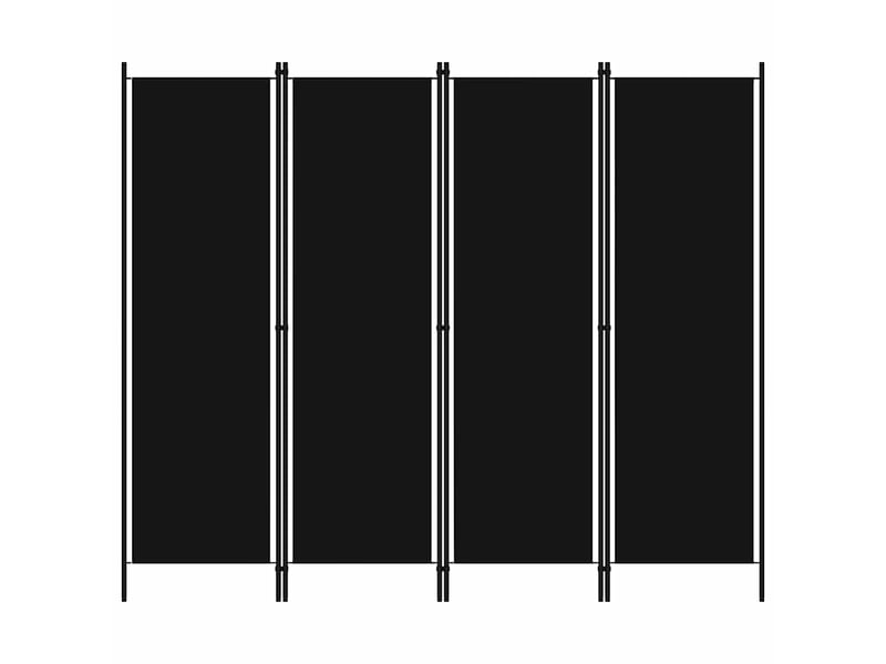  Paravent | cloison de séparation 4 panneaux noir 200x180 cm  - Conforama A
