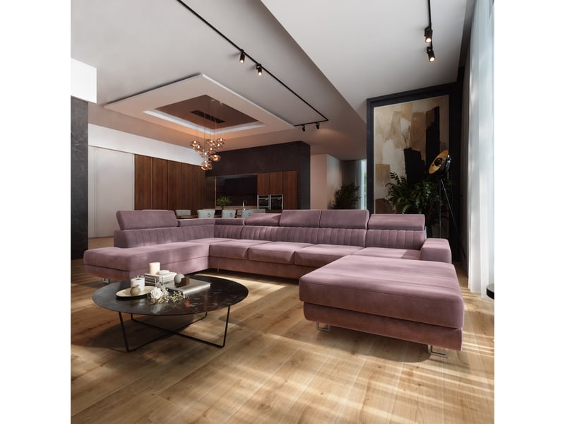  Canapé d'angle gaian, velours bruyère  - Conforama B