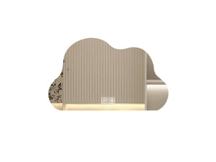 Miroir de salle de bain led 70x50 cm forme nuage verre sécurit tactile anti-buée 3 couleurs cri>90 blanc