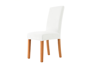 Housses de chaise en velours, fabriquées en spandex extensible avec bande élastique, adaptées aux restaurants, hôtels, fêtes et banquets blanc, paqu