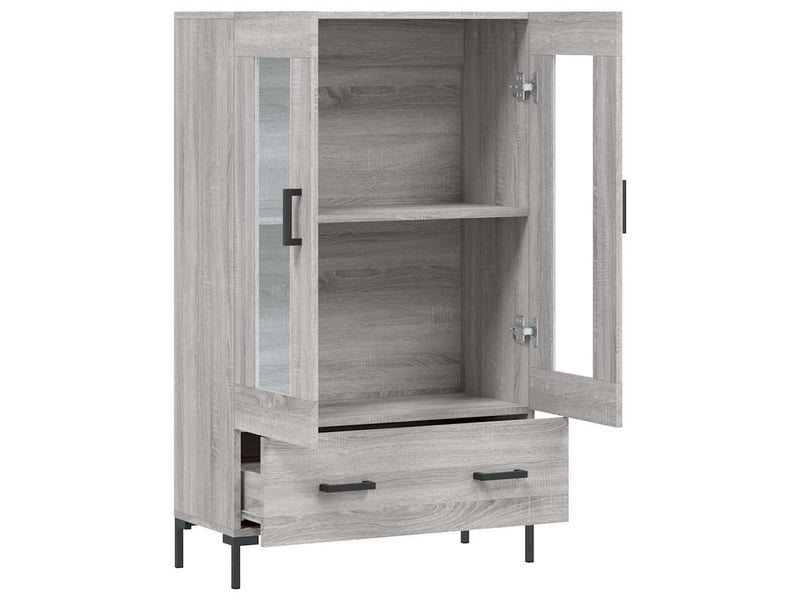  Buffet haut - bahut - meuble de rangement sonoma gris 69,5x31x115 cm bois d'ingénierie  - Conforama E