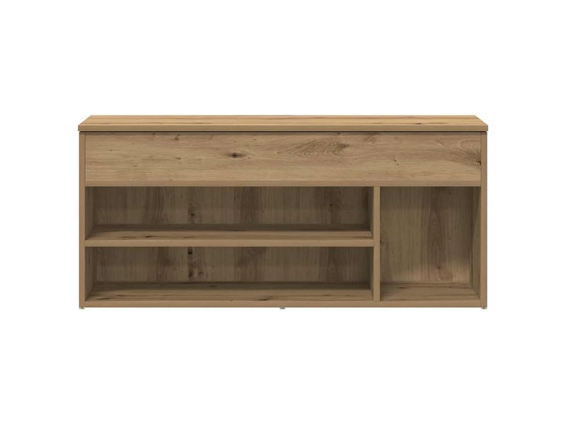  Banc à chaussures, meuble à chaussures chêne artisanal 102x30,5x45cm bois ingénierie  - Conforama D