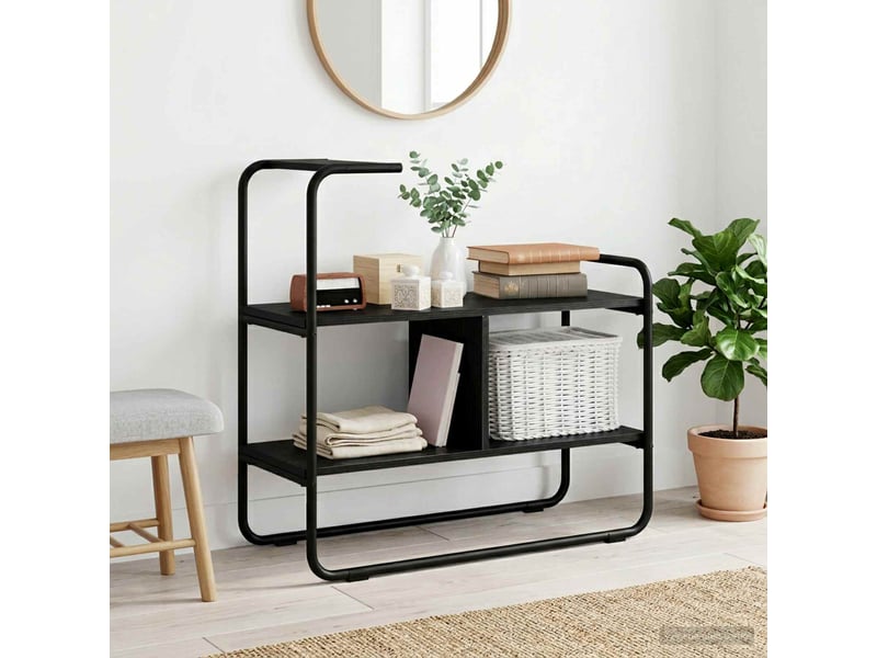 Vidaxl table console chêne noir 80 x 35 x 75 cm bois d'ingénierie  - Conforama B