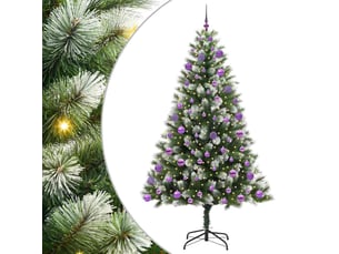 Sapin de noël - arbre de noël artificiel avec neige artificielle 300 led