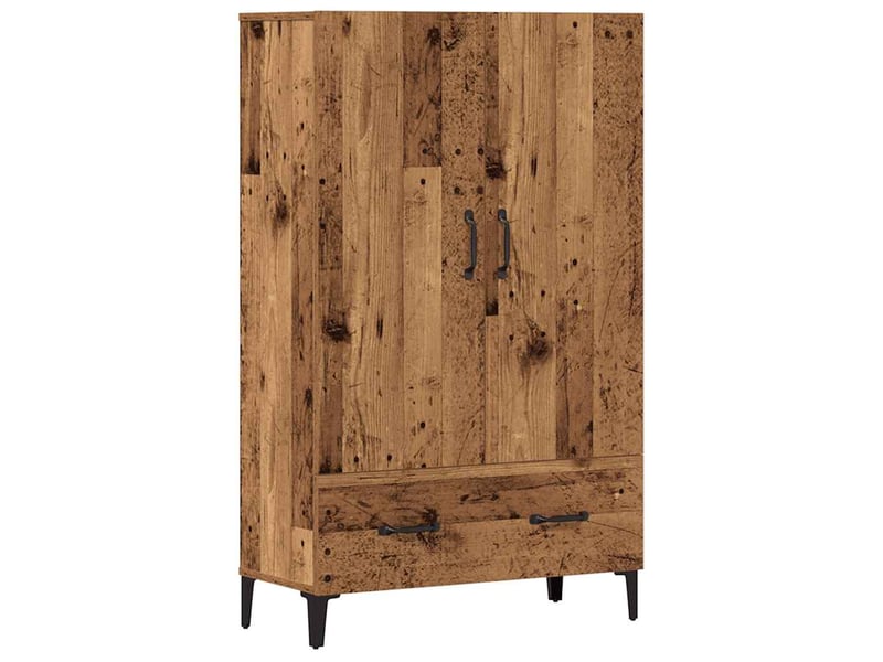  Buffet haut - bahut - meuble de rangement vieux bois 70x31x115 cm bois d'ingénierie  - Conforama B