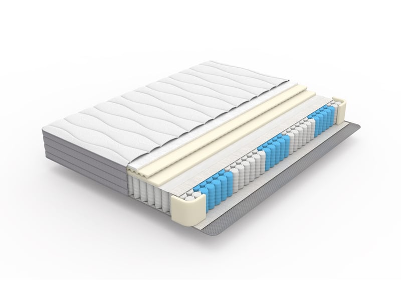  Matelas à ressorts 140x200 cm – blanc – épaisseur 20 cm, fermeté h3, soutien ergonomique pour lit 2 personnes  - Conforama B