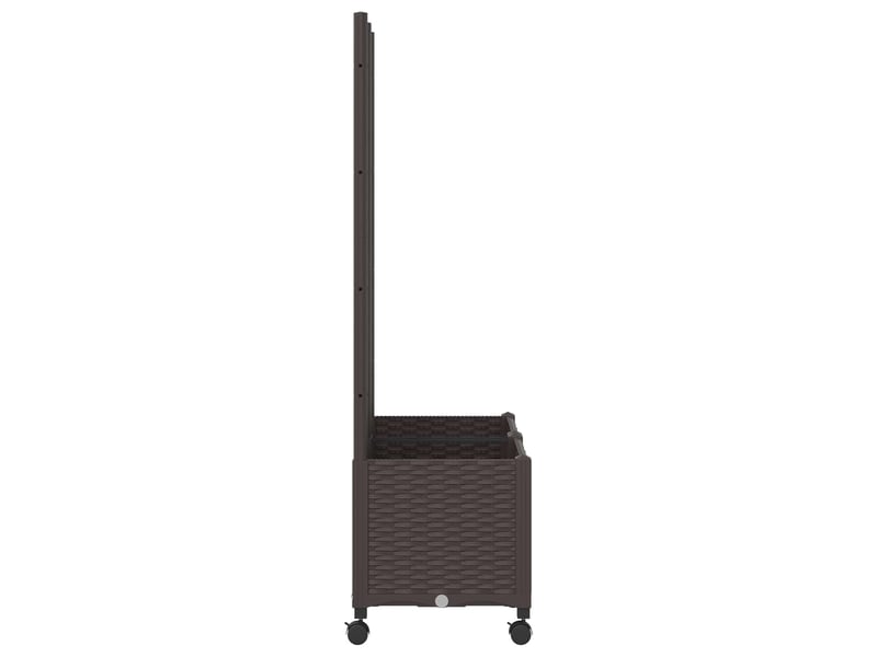  Jardinière - bac de jardin avec treillis et roues marron 80 x 40 x 146 cm pp  - Conforama D