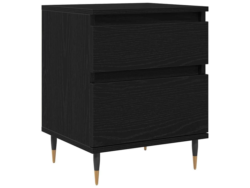  Table de chevet - cabinet de chevet - table de nuit 2 pc chêne noir 40 x 35 x 50 cm  - Conforama D