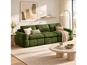Canapé droit compressé fixe <strong>MEUBLES COSY</strong> <strong></strong> 3 places Tissu
