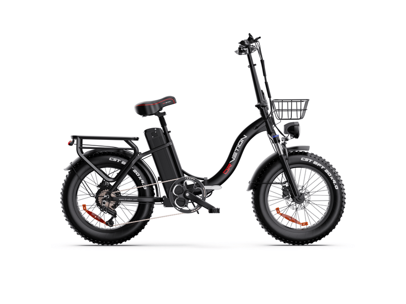 Vélo électrique fat bike pliable drvetion ct20 pro max, 48v 20ah batterie samsung, noir  - Conforama B