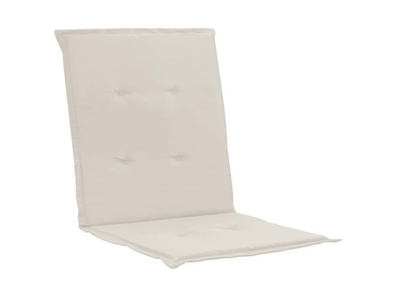  Lot de 4 coussins de chaise de jardin 100% polyester imperméable crème 100 x 50 x 3 cm dec021681  - Conforama C
