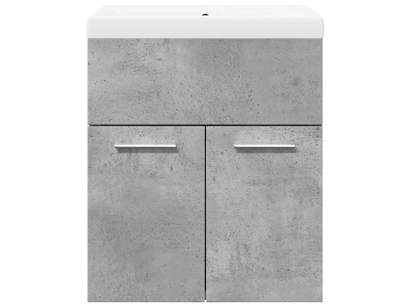  Ensemble de meubles de salle de bain 2 pcs gris béton cf63618  - Conforama D