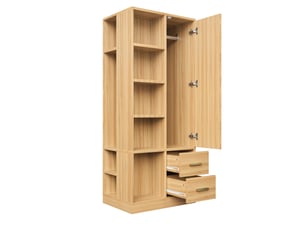 Bibliotheque coloris  naturel  STILVORA  - 70 cm x 170 cm