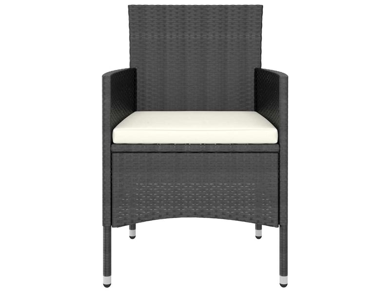  Ensemble à manger de jardin 3 pcs, salon de jardin, mobilier de salle à manger résine tressée noir shl3348  - Conforama D